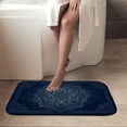 thumbnail image 2 of 1pc Blue Mandala Pattern Absorbent Non-Slip Bathroom Thickened Flannel Rug Decor,Soft,Quick Drying,Suitable For Indoor/outdoor Use,Bathrooms,Bedrooms,Kitchens,Terrace,Laundry Rooms,16"x24", 2 of 9