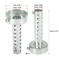thumbnail image 3 of 2pcs 60mm Universal Motorbike Exhaust Silencer Exhaust Insert Muffler Pipe Silver Tone, 3 of 5