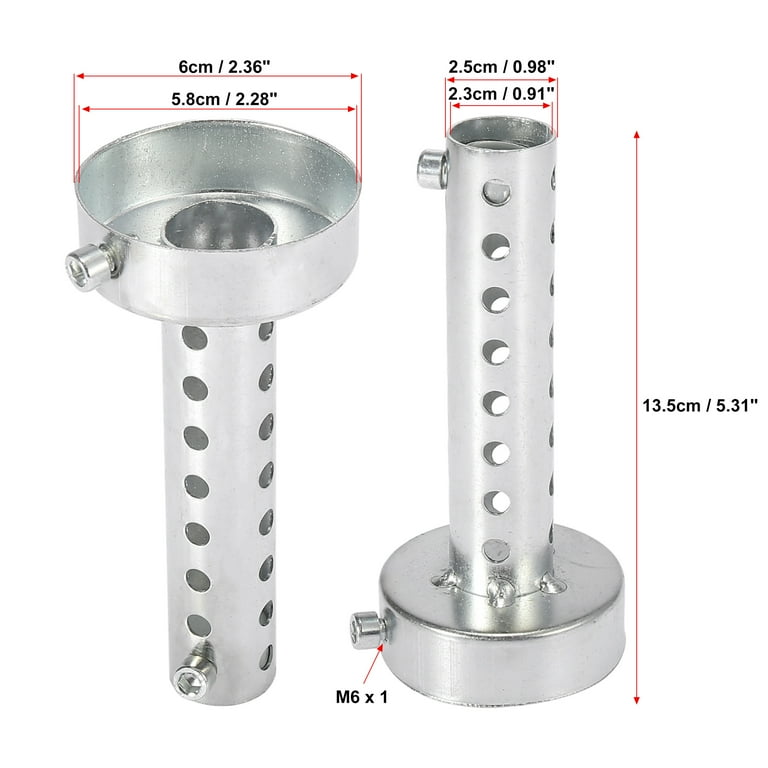 2pcs 60mm Universal Motorbike Exhaust Silencer Exhaust
