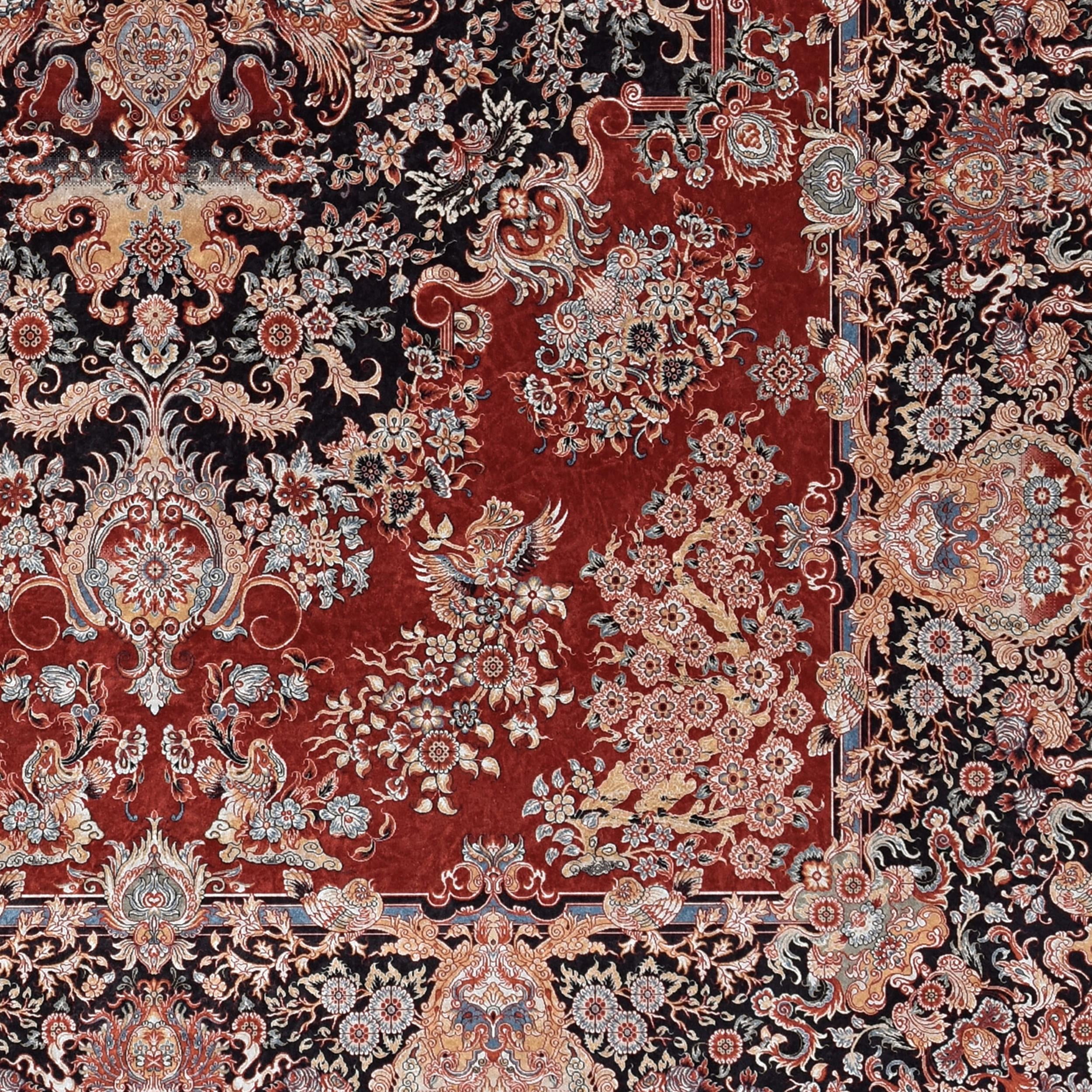 Linon Eclipse Martin Woven Polyester 3'3"x 5' Rug in Red