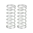 thumbnail image 1 of Uxcell Lot de 2 Ressorts de Compression, Diamètre du Fil 1,2mm x 15mm OD x Longueur 40mm Ressort d'Extension en Acier Inoxydable, Argent, 1 of 5