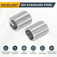 thumbnail image 4 of Uxcell 20pcs Wire Thread Inserts M8 x 1.25 x 2.5D Metric Helical Threaded Sleeve, 4 of 7