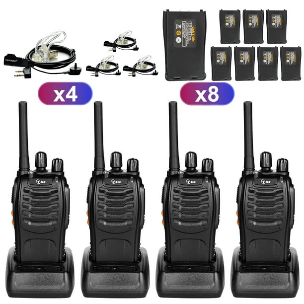 Walkie Talkies TID TD-V2 para adultos, recargable de largo alcance