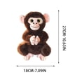 thumbnail image 5 of CQCYD 2Pcs Monkey Doll PlushToy, Big-Eyed Stuffed Animal Cute Rag Doll Pillow, Soft Short Plush Hugging Companion forChildren'sBedroom Decor and Birthday Gift, 5 of 9