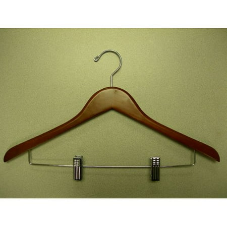Proman Products Genesis Flat Suit Hanger with Wire Clips (Set of 50)