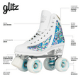 thumbnail image 2 of Crazy Skates Glitz Roller Skates | Adjustable or Fixed Sizes | Glitter Sparkle Quad Skates for Women and Girls, 2 of 9