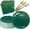 Dark Green Gold Dot Paper Plate, variant on Serve 35 Guests Sage Green and Gold Party Supplies,7 Inch Disposable Sage Green Dessert Paper Plates and Napkins for Wedding Birthday Party