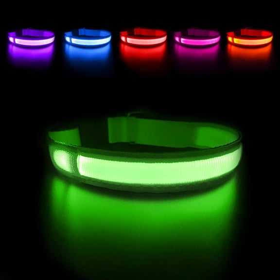 GASTROPOD Led Dog Collar-Light Up Dog Collars Rechargeable-Waterproof Night Walking Glowing Dog Collar for Small,Medium,Large Dogs Dog Collars