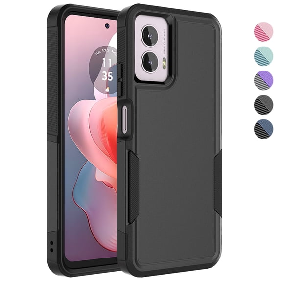 For Motorola Moto G Stylus 5G 2024 Phone Case, Shockproof Military Grade Heavy Duty Full Body Protection Rugged Case Cover for Moto G Stylus 5G 2024, Black