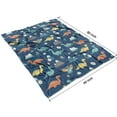 thumbnail image 4 of DarkBlue Cartoon Dinosaurs Mountains Eggs Pattern Blanket,Comfortable Soft Lamb Wool Throw Blanket,All Season,Warm Lightweight Blankets for Sofa Bed Couch Living Room Chair,60"x80", 4 of 4