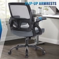 thumbnail image 4 of Big and Tall Office Chair 400LBS- Mesh Ergonomic Home Office Desk Chair with Soft Seat and Lumbar Support- Comfy Computer Work Mesh Chair with Adjustable Flip-up Armrest, Rocking, 4 of 7