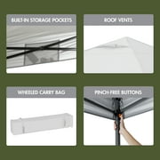 Ozark Trail 12' x 12' Gray Instant Straight Leg Camping Canopy