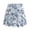 Blue Leaf Pattern, variant on Built-in Shorts Skorts, Flowers Pattern 2 Side Pockets with Shorts Athletic Skort for Daily Wear Hiking Pickleball, Size XX-Large