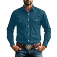 thumbnail image 3 of StSilkitty Mens Long Sleeve Shirts Solid Color Button down Collared Shirt with Pocket Lightweight Soft Casual Tops, 3 of 8