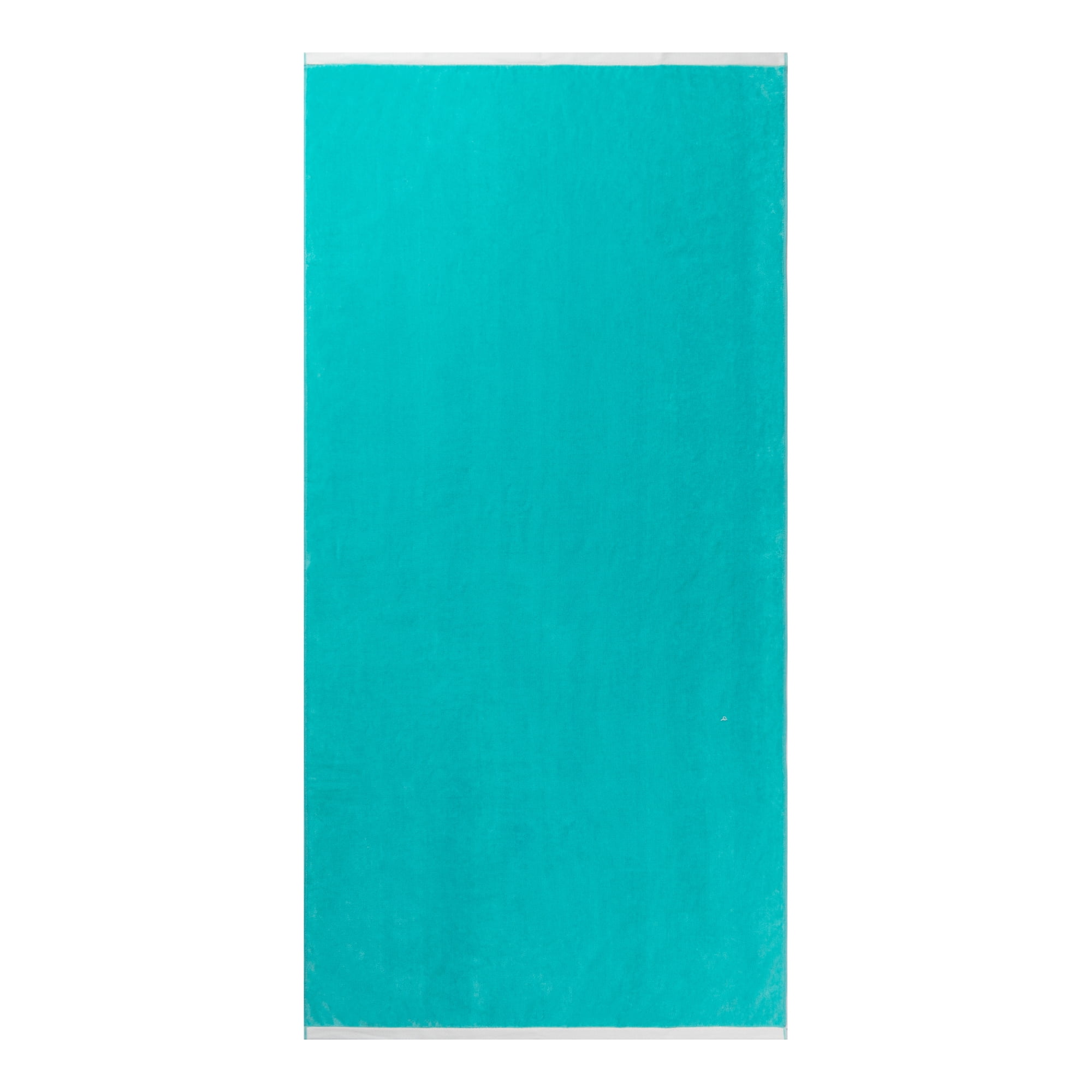 Mainstays Summer Vibes Beach Towel, Cotton-Blend, 72 x 36 in, Reversible Teal