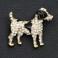 thumbnail image 2 of QQTDFG Cute Dog Pup Animal Brooch Pin Black & Blue Enamel Crystal Goldtone Women Gift-Blue, 2 of 7