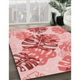 thumbnail image 2 of Ahgly Company Indoor Round Patterned Deep Rose Pink Area Rugs, 6' Round, 2 of 6