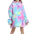 thumbnail image 2 of Shuttle tree Oversized Wearable Blanket Hoodie For Adult Kids Hooded Sherpa Sweatshirt With Front Pocket, 2 of 6