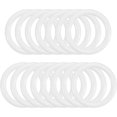 thumbnail image 1 of PATIKIL 1 Inch Dream Catcher Rings, 15 Pcs Plastic Macrame Wreath Floral Round Ring Hoop for Home Car DIY Craft Wedding Wall Hanging Decorations, White, 1 of 7