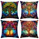 thumbnail image 1 of 4 Uds. Fundas Almohada Decorativas Con Lino Y La Suerte 45x45cm, 1 of 9