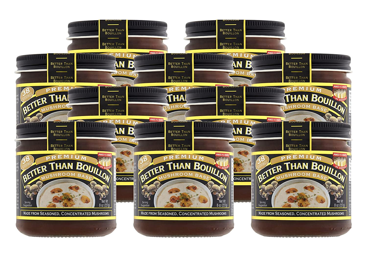 Better Than Bouillon Premium Mushroom Base, Made from Seasoned & Concentrated Mushrooms, 8 oz