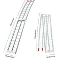 thumbnail image 2 of 2PCS 89'' x 11''Loading Ramp, 3000 Lbs Capacity Folding Ramp Aluminum Truck Ramps Portable Trailer Ramps for Motorcycles, Ebikes, Dirtbikes and ATVs, Heavy Duty Loading Ramps Ideal, 2 of 9