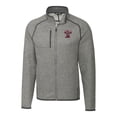 thumbnail image 2 of Men's Cutter & Buck  Heather Gray Texas A&M Aggies Vault Mainsail Sweater-Knit Full-Zip Jacket, 2 of 3