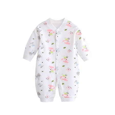 

Baby Girls Boys Spring Winter Floral Animals Fruits Long Sleeve Romper Jumpsuit Clothes