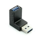 thumbnail image 3 of Adaptador USB 3.0 macho a hembra con ángulo de extensión de 90 grados E5E7, 3 of 7