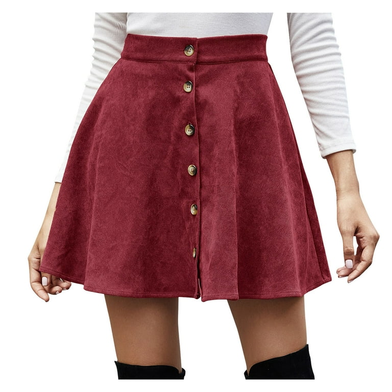 Women Maroon Velvet Skirt High Waist Skirt Elegant Club Party Wear Sexy  Skirt