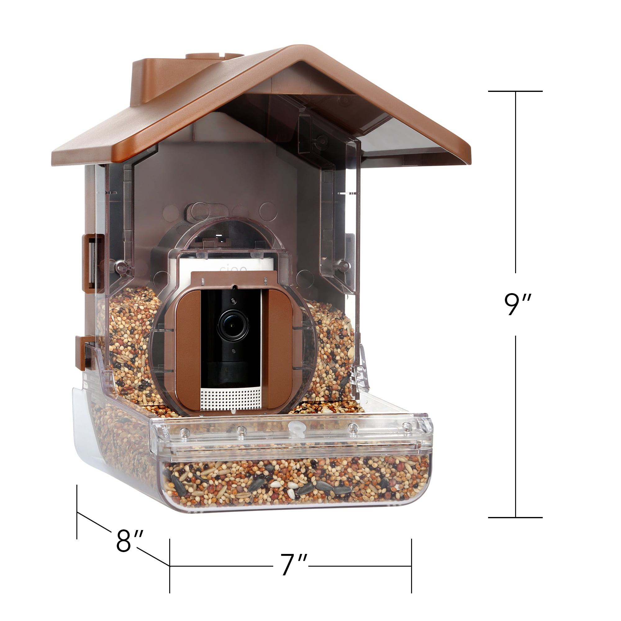 Wasserstein Bird Feeder Camera Case Compatible with Blink, Wyze, and Ring Cam - Bird Feeder for Bird Watching with Your Security Cam - (Camera NOT Included)