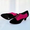 thumbnail image 4 of Chaussures Simples Antidérapantes d'Intérieur pour Femmes, Patchwork, Semelle Souple, Danse Latine, 4 of 9