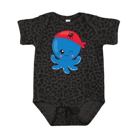 

Inktastic Pirate Octopus Cute Octopus Little Octopus Gift Baby Boy or Baby Girl Bodysuit