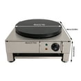thumbnail image 2 of Miumaeov 16" Electric Crepe Maker Commercial Baking Pancake Machine Big Hotplate Non Stick with Adjustable Temperature, 2 of 16