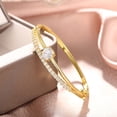 thumbnail image 4 of Z.LP Stylish Gold Bangle, Diamond - adorned Strip, 57mm Length, 13g, 4 of 8