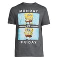 thumbnail image 5 of SpongeBob SquarePants Shirt Men's Monday Vs Friday Short Sleeve Tee, 5 of 5