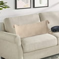 thumbnail image 6 of Ox Bay Hampton 14" x 36" Beige Solid Cotton Reversible Adult Decorative Throw Pillow, 6 of 10
