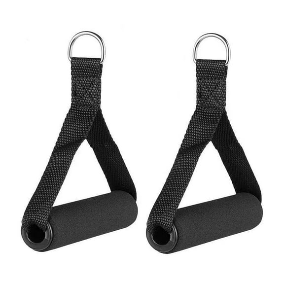 1 Pair Multi functional Fitness Rope Attachment Gym Exercise Cable Handle Bar-