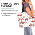 thumbnail image 2 of Balery Tractor With Farm Animals Bolsa Tote Estilo Estético con Cremalleras, Bolsa de Hombro, Bolsa de Compras Grande y Plegable, 2 of 8