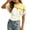 P5 Light Yellow, variant on Tfken Girls Soft Comfy Tops Holiday Daily Wear Summer Short Sleeve Crew Neck Tshirts Tees With Ice Print Comfortable T-Shirts Child Stretch Clothes Size 3-4 Years