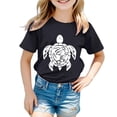 thumbnail image 1 of Icvfdpl T-Shirts Filles Rentrée Scolaire, Imprimé Garçon Col Rond Manches Courtes T-Shirt Haut Respirant Mode Urbaine 10-11 Ans, 1 of 3