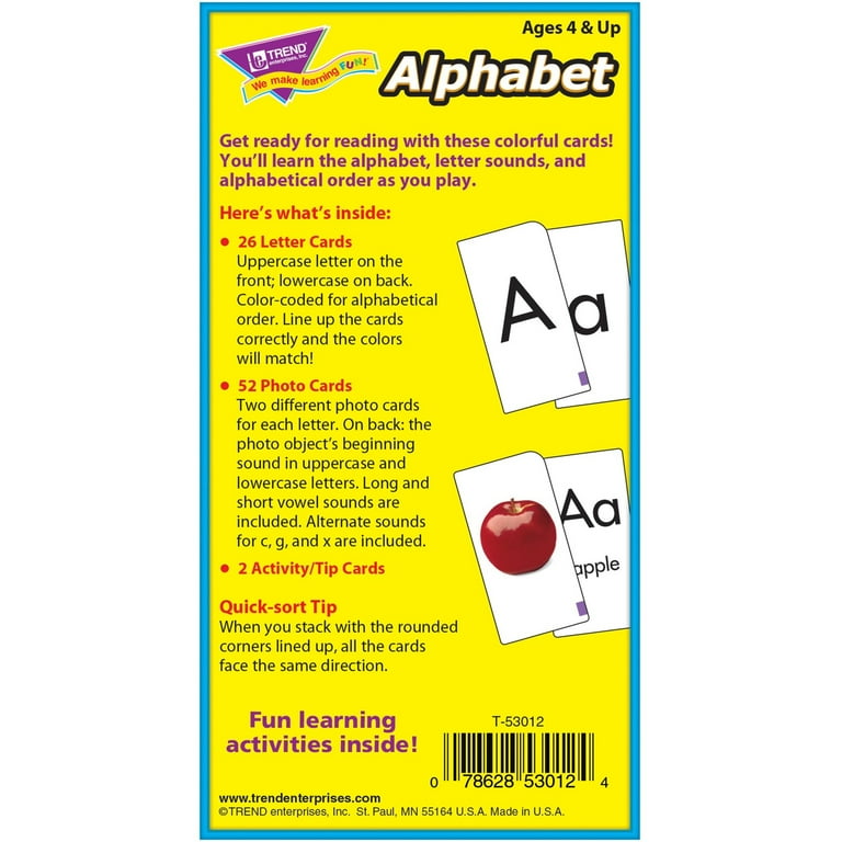 Trend Alphabet Flash Cards - Educational - 1 Each Trend Alphabet Flash Cards - Educational - 1 Each
