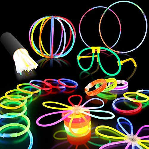 FlashingBlinkyLights 100 8" Premium Glow Stick Bracelets Party Pack