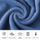 thumbnail image 5 of Juego de 8 toallas de baño de algodón, superabsorbentes, de secado rápido, suaves y afelpadas, para baño de invitados, spa, hotel de lujo, Aestivo | Azul | AESTIVO, 5 of 7