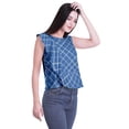 thumbnail image 2 of Moomaya Hauts en Jersey de Coton pour Femmes Sans Manches Imprimé Col Rond Tenue Décontractée, 2 of 4