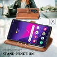 thumbnail image 3 of for Samsung Galaxy S24 Ultra Phone Case Wallet Card Holder, Premium PU Leather Stand Flip Wrist Strap Magnetic Closure Shockproof Protective Wallet Case Cover for Samsung Galaxy S24 Ultra, Brown, 3 of 6