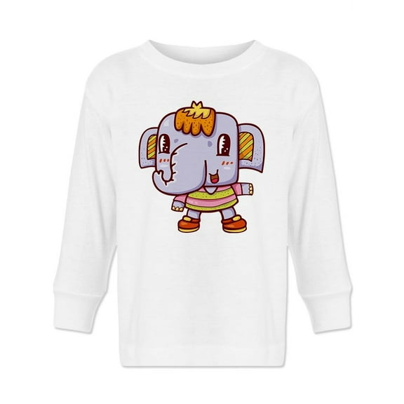 Elephant Smiling Long Sleeve Toddler -Image by Shutterstock, 2 Toddler