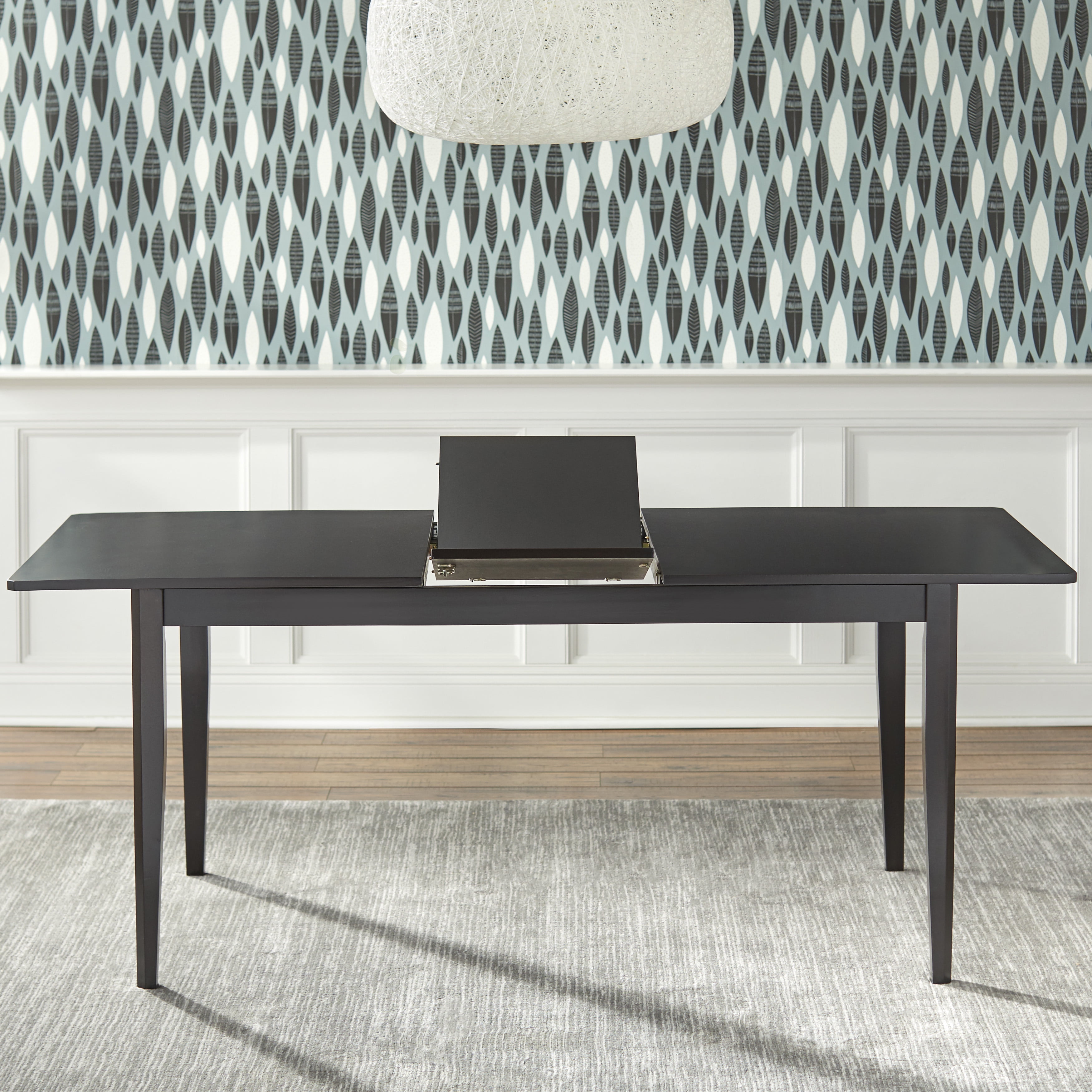 TMS Tilo 75" Indoor Butterfly-Leaf Dining Table, Wenge