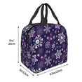 thumbnail image 3 of Sikiie Christmas Purple Snowflakes Lunch Bag for Women & Men Adult Insulated Lunch Box, Food Lunch Containers Lunch Tote Bags for Work, Travel, Outdoor, 3 of 8