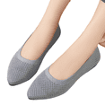 thumbnail image 2 of Domzle Women Comfortable Casual Flats: Lightweight & Anti-Slip for Outdoor Walking - Soft Insole & Breathable Knit for Confidence - Women Gray, 2 of 5